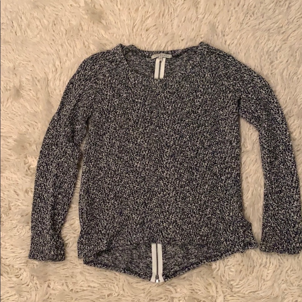 Sweater with Zipper Back Closure
